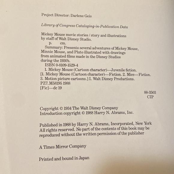 Vintage 1988 Mickey Mouse Movie Stories Book. Intro by Maurice Sendak - Picture 10 of 15